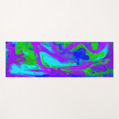 Abstracte Waterverven van Peacock Yogamat (Voorkant (horizontaal))