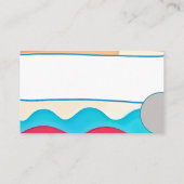 Abstracte Wave Blank Kaart Visitekaartje (Achterkant)