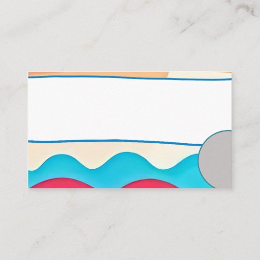 Abstracte Wave Blank Kaart Visitekaartje (Achterkant)