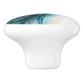 Abstracte Wave Painting Keramische knop (Zijkant)