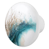 Abstracte Wave Painting Keramische knop (Rechts)