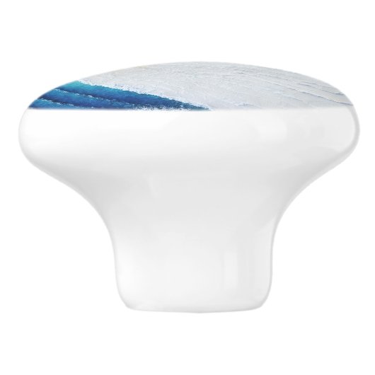 Abstracte Wave Painting Keramische knop (Zijkant)
