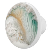 Abstracte Wave Painting Keramische knop (Rechts)