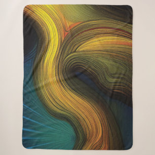 Abstracte Wave Sherpa Blanket Deken