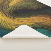 Abstracte Wave Sherpa Blanket Deken (3/4)