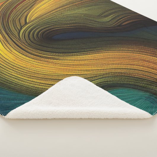 Abstracte Wave Sherpa Blanket Deken (3/4)