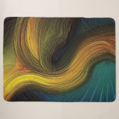 Abstracte Wave Sherpa Blanket Deken (Voorkant (horizontaal))