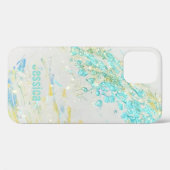 Abstracte WaVe Turquoise Persoonlijke Kunst IPhone Case-Mate iPhone Case (Achterkant (horizontaal))
