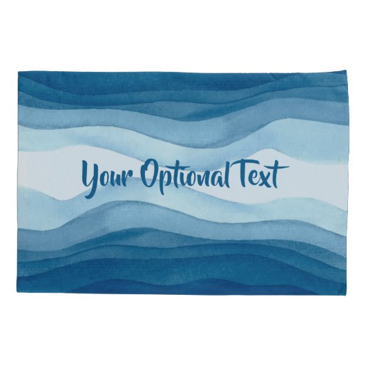 Abstracte Waves aangepaste kussenslopen (Achterkant)