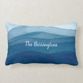 Abstracte Waves aangepaste naam werpt kussens