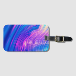 Abstracte Waves Bag Label Stijlvol & Modern Bagagelabel