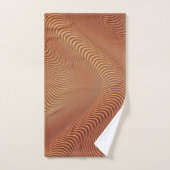 Abstracte Waves Bath Towel Set - Beige Brown Bad Handdoek (Handdoek)