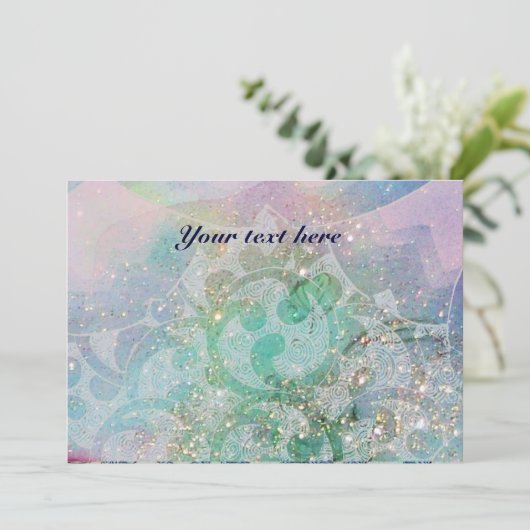 ABSTRACTE WAVES, Blauwgroen, Blauw groen huwelijk (Staand voorkant)