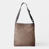 Abstracte Waves Brown Crossbody Bag Tas (Achterkant)