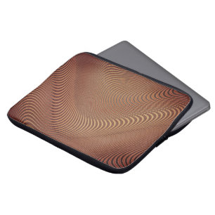 Abstracte Waves Brown-laptophoes Laptop Sleeve