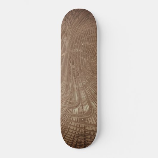 Abstracte Waves Brown Skateboard (Voorkant)