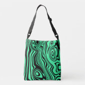 Abstracte Waves Crossbody Bag - Aangepaste kleuren Crossbody Tas (Achterkant)