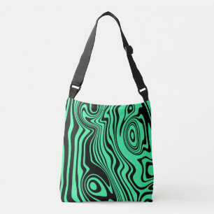 Abstracte Waves Crossbody Bag - Aangepaste kleuren Crossbody Tas