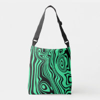 Abstracte Waves Crossbody Bag - Aangepaste kleuren