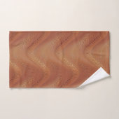 Abstracte Waves Golden Brown Bath Towel Set Bad Handdoek (Handdoek)