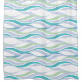 Abstracte Waves Lavendel ADD Achtergrondkleur Douchegordijn (Voorkant)