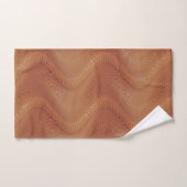 Abstracte Waves Oranje Gold Bath-handdoekset Bad Handdoek (Handdoek)