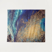 Abstracte Waves Sunset Wandkleed (Voorkant (horizontaal))