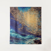 Abstracte Waves Sunset Wandkleed (Voorkant)