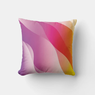 Abstracte Wavy achtergrond. Illustratie met kleur Kussen