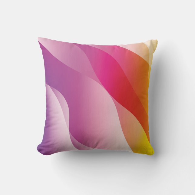 Abstracte Wavy achtergrond. Illustratie met kleur Kussen (Voorkant)
