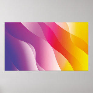 Abstracte Wavy achtergrond. Illustratie met kleur Poster