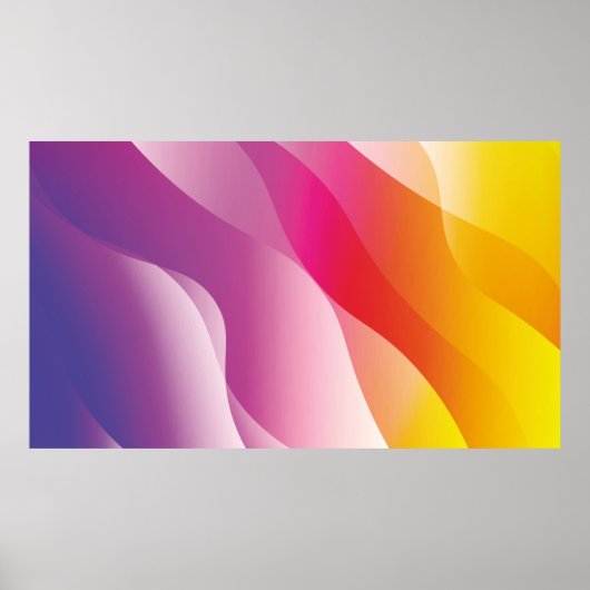 Abstracte Wavy achtergrond. Illustratie met kleur Poster (Voorkant)
