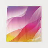 Abstracte Wavy achtergrond. Illustratie met kleur Wandkleed (Voorkant (horizontaal))