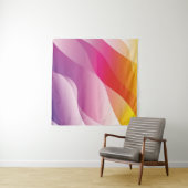 Abstracte Wavy achtergrond. Illustratie met kleur Wandkleed (In situ)