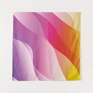 Abstracte Wavy achtergrond. Illustratie met kleur Wandkleed