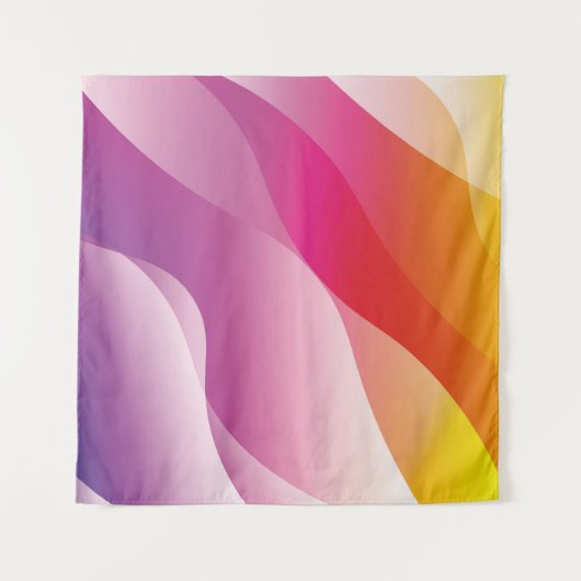 Abstracte Wavy achtergrond. Illustratie met kleur Wandkleed (Voorkant)