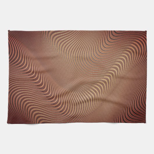 Abstracte Wavy Art keukenhanddoek (Horizontaal)