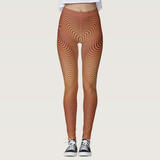 Abstracte Wavy Art Leggings (Voorkant)