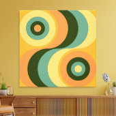 Abstracte Wavy Colorful Rainbow-pleinen Canvas Afdruk (Insitu (Woonkamer))