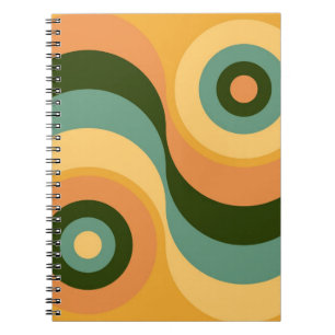 Abstracte Wavy Colorful Rainbow-pleinen Notitieboek