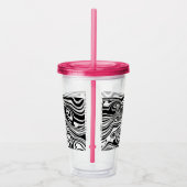 Abstracte Wavy Gestreepte Acryl Tumbler Drinkbeker (Rechts)