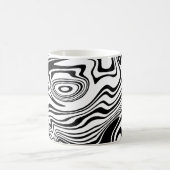 Abstracte Wavy Gestreepte Koffie Mok (Center)