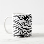 Abstracte Wavy Gestreepte Koffie Mok (Links)