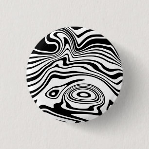 Abstracte Wavy gestreepte zwart-witte Button