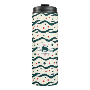 Abstracte Wavy lijnen en geometrische vormen Patro Thermosbeker