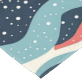 Abstracte Wavy lijnen met Snowflake Stippen Tafelkleed (Gekanteld)