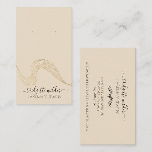 Abstracte Wavy Lines die de Kaarten van het Verton Visitekaartje (Voorkant / Achterkant)