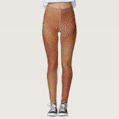 Abstracte Wavy Stripe-Leggings Leggings (Voorkant)