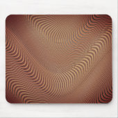 Abstracte Wavy Striped Brown Muismat (Voorkant)