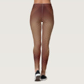 Abstracte Wavy Striped Leggings (Achterkant)